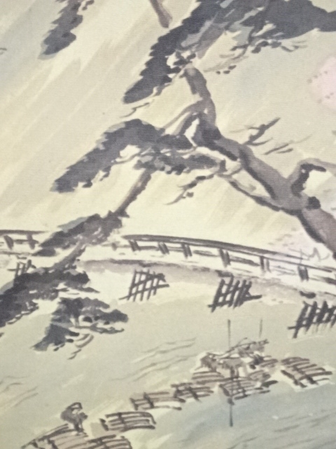 道具 ] - 道具 冨田渓仙 嵐峡雨罷図 印刷絹本掛軸（共箱） | ネット